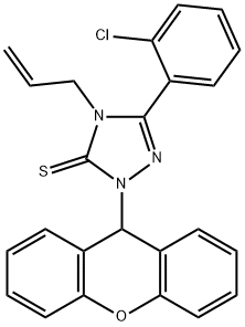 5-(2-chlorophenyl)-4-prop-2-enyl-2-(9H-xanthen-9-yl)-1,2,4-triazole-3-thione Struktur