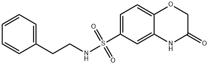 3-oxo-N-(2-phenylethyl)-4H-1,4-benzoxazine-6-sulfonamide Struktur