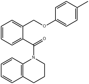 3,4-dihydro-2H-quinolin-1-yl-[2-[(4-methylphenoxy)methyl]phenyl]methanone Struktur