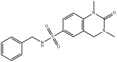 N-benzyl-1,3-dimethyl-2-oxo-4H-quinazoline-6-sulfonamide Struktur