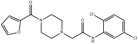 N-(2,5-dichlorophenyl)-2-[4-(furan-2-carbonyl)piperazin-1-yl]acetamide Struktur