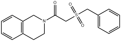 2-benzylsulfonyl-1-(3,4-dihydro-1H-isoquinolin-2-yl)ethanone Struktur