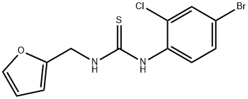 1-(4-bromo-2-chlorophenyl)-3-(furan-2-ylmethyl)thiourea Struktur