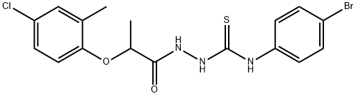 1-(4-bromophenyl)-3-[2-(4-chloro-2-methylphenoxy)propanoylamino]thiourea Struktur