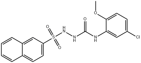 1-(5-chloro-2-methoxyphenyl)-3-(naphthalen-2-ylsulfonylamino)urea Struktur