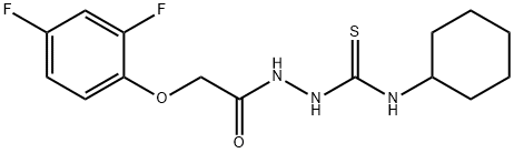 1-cyclohexyl-3-[[2-(2,4-difluorophenoxy)acetyl]amino]thiourea Struktur