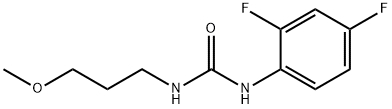 1-(2,4-difluorophenyl)-3-(3-methoxypropyl)urea Struktur