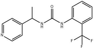 1-(1-pyridin-4-ylethyl)-3-[2-(trifluoromethyl)phenyl]urea Struktur