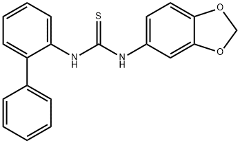 1-(1,3-benzodioxol-5-yl)-3-(2-phenylphenyl)thiourea Struktur