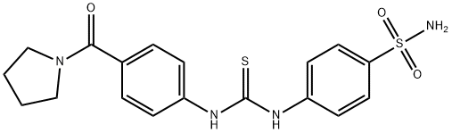 1-[4-(pyrrolidine-1-carbonyl)phenyl]-3-(4-sulfamoylphenyl)thiourea Struktur