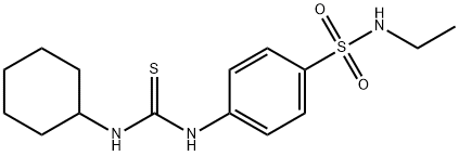 1-cyclohexyl-3-[4-(ethylsulfamoyl)phenyl]thiourea Struktur