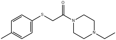 1-(4-ethylpiperazin-1-yl)-2-(4-methylphenyl)sulfanylethanone Struktur