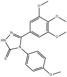 4-(4-methoxyphenyl)-3-(3,4,5-trimethoxyphenyl)-1H-1,2,4-triazole-5-thione Struktur