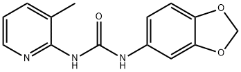 1-(1,3-benzodioxol-5-yl)-3-(3-methylpyridin-2-yl)urea Struktur