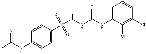 N-[4-[[(2,3-dichlorophenyl)carbamoylamino]sulfamoyl]phenyl]acetamide Struktur