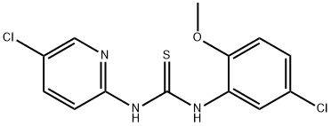 1-(5-chloro-2-methoxyphenyl)-3-(5-chloropyridin-2-yl)thiourea Struktur