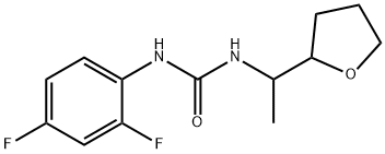 1-(2,4-difluorophenyl)-3-[1-(oxolan-2-yl)ethyl]urea Struktur