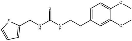 1-[2-(3,4-dimethoxyphenyl)ethyl]-3-(thiophen-2-ylmethyl)thiourea Struktur