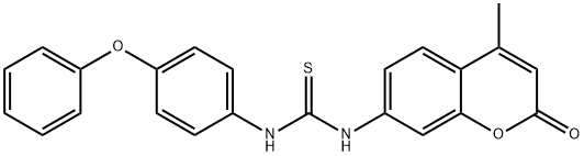 1-(4-methyl-2-oxochromen-7-yl)-3-(4-phenoxyphenyl)thiourea Struktur