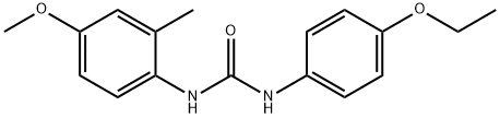 1-(4-ethoxyphenyl)-3-(4-methoxy-2-methylphenyl)urea Struktur