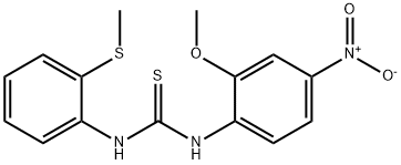 1-(2-methoxy-4-nitrophenyl)-3-(2-methylsulfanylphenyl)thiourea Struktur