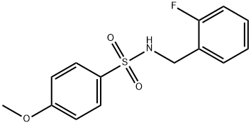 N-[(2-fluorophenyl)methyl]-4-methoxybenzenesulfonamide Struktur