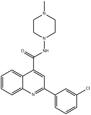 2-(3-chlorophenyl)-N-(4-methylpiperazin-1-yl)quinoline-4-carboxamide Struktur