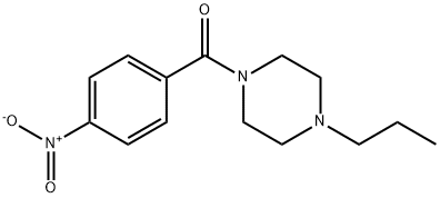 (4-nitrophenyl)-(4-propylpiperazin-1-yl)methanone Struktur