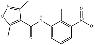 3,5-dimethyl-N-(2-methyl-3-nitrophenyl)-1,2-oxazole-4-carboxamide Struktur