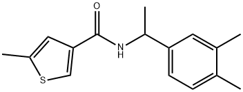 N-[1-(3,4-dimethylphenyl)ethyl]-5-methylthiophene-3-carboxamide Struktur