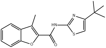 N-(4-tert-butyl-1,3-thiazol-2-yl)-3-methyl-1-benzofuran-2-carboxamide Struktur