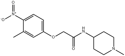 2-(3-methyl-4-nitrophenoxy)-N-(1-methylpiperidin-4-yl)acetamide Structure