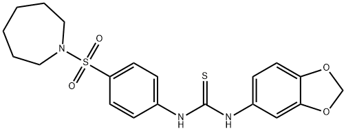 1-[4-(azepan-1-ylsulfonyl)phenyl]-3-(1,3-benzodioxol-5-yl)thiourea Structure