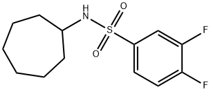 N-cycloheptyl-3,4-difluorobenzenesulfonamide Struktur