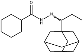 N-[(E)-1-(1-adamantyl)propylideneamino]cyclohexanecarboxamide Struktur