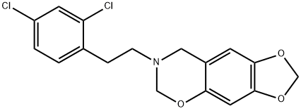 7-[2-(2,4-dichlorophenyl)ethyl]-6,8-dihydro-[1,3]dioxolo[4,5-g][1,3]benzoxazine Struktur