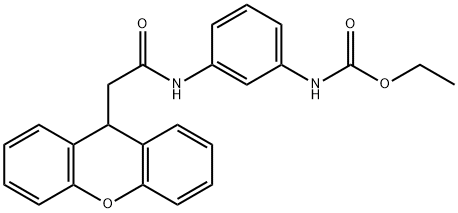 ethyl N-[3-[[2-(9H-xanthen-9-yl)acetyl]amino]phenyl]carbamate Struktur