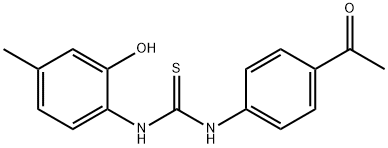 1-(4-acetylphenyl)-3-(2-hydroxy-4-methylphenyl)thiourea Struktur