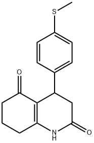 4-(4-methylsulfanylphenyl)-1,3,4,6,7,8-hexahydroquinoline-2,5-dione Struktur