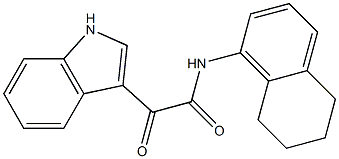 2-(1H-indol-3-yl)-2-oxo-N-(5,6,7,8-tetrahydronaphthalen-1-yl)acetamide Struktur