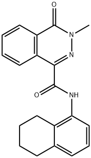 3-methyl-4-oxo-N-(5,6,7,8-tetrahydronaphthalen-1-yl)phthalazine-1-carboxamide Struktur