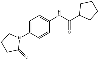 N-[4-(2-oxopyrrolidin-1-yl)phenyl]cyclopentanecarboxamide Struktur