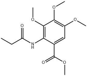 methyl 3,4,5-trimethoxy-2-(propanoylamino)benzoate Struktur