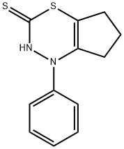 1-phenyl-2,5,6,7-tetrahydrocyclopenta[e][1,3,4]thiadiazine-3-thione Struktur