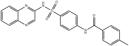 4-methyl-N-[4-(quinoxalin-2-ylsulfamoyl)phenyl]benzamide Struktur