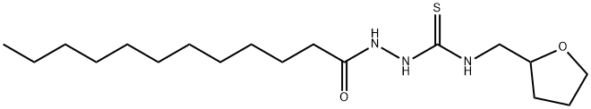 1-(dodecanoylamino)-3-(oxolan-2-ylmethyl)thiourea Struktur