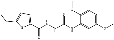 1-(2,5-dimethoxyphenyl)-3-[(5-ethylthiophene-2-carbonyl)amino]thiourea Struktur