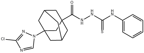 1-[[3-(3-chloro-1,2,4-triazol-1-yl)adamantane-1-carbonyl]amino]-3-phenylthiourea Struktur