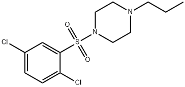 1-(2,5-dichlorophenyl)sulfonyl-4-propylpiperazine Struktur