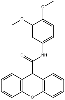 N-(3,4-dimethoxyphenyl)-9H-xanthene-9-carboxamide Struktur